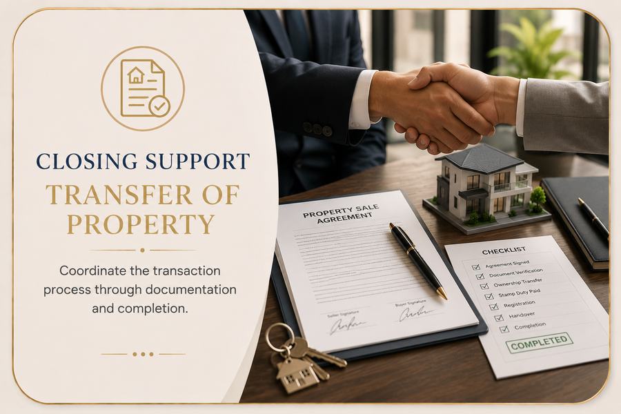 Closing Support — Transfer of Property